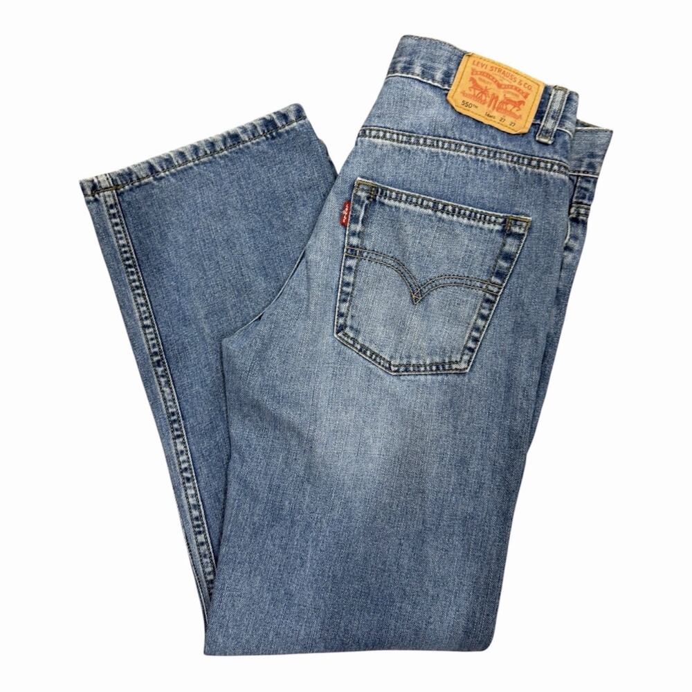 Levis Jeans 550 Relaxed Womens Sz 14 27x27" Fit Blue Vintage Retro